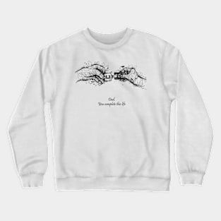 Father's attention Scribble style Crewneck Sweatshirt